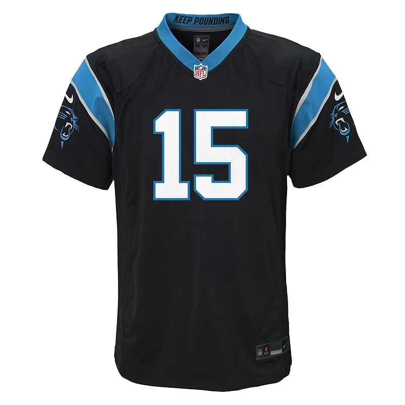 Maillot de match Nike Jimmy Horn Jr. noir pour jeune des Carolina Panthers