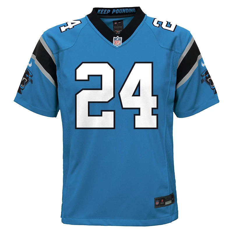 Maillot de match Nike bleu pour enfant Jonathan Brooks des Carolina Panthers