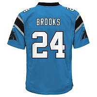 Maillot de match Nike bleu pour enfant Jonathan Brooks des Carolina Panthers