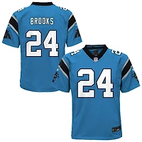 Maillot de match Nike bleu pour enfant Jonathan Brooks des Carolina Panthers