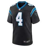 Maillot de match Nike Tetairoa McMillan noir pour jeune des Carolina Panthers