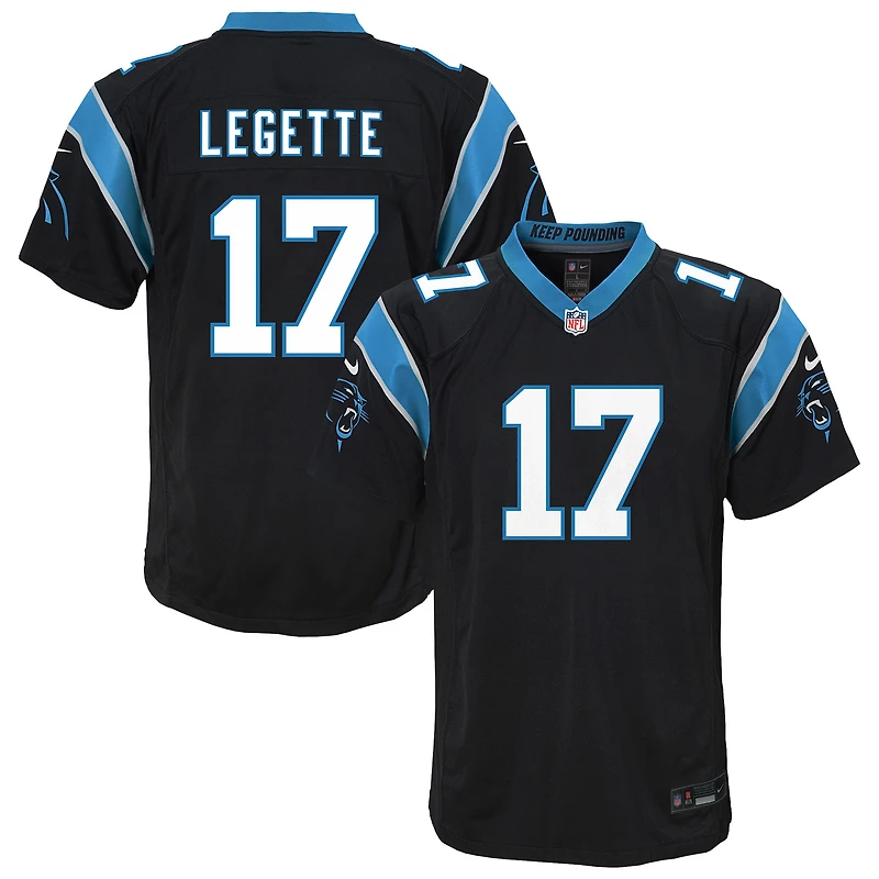 Youth Nike Xavier Legette Black Carolina Panthers Team Game Jersey