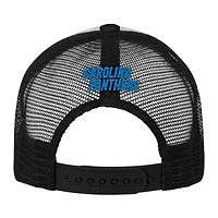 Youth White/Black Carolina Panthers Essentials Trucker Adjustable Hat