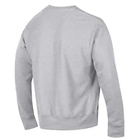 Men's Champion Heathered Gray Carroll University Pioneers Reverse Weave Fleece Crewneck Sweatshirt