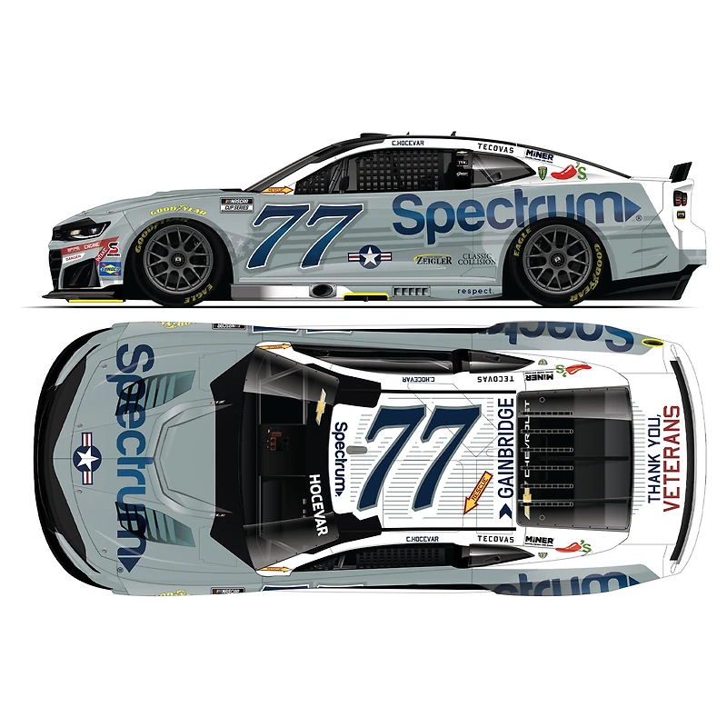 Action Racing Carson Hocevar 2026 #77 Spectrum Patriotic 1:24 Elite Die-Cast Chevrolet Camaro ZL1