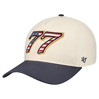 Men's '47 Cream Carson Hocevar Flag Fill Two-Tone Hitch Adjustable Hat