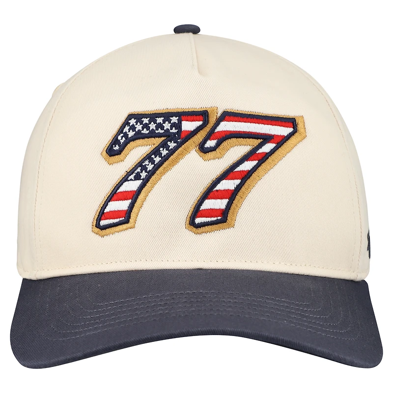 Men's '47 Cream Carson Hocevar Flag Fill Two-Tone Hitch Adjustable Hat