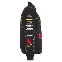 Men's JH Design Black Carson Hocevar 2026 Chili's Full-Snap Twill Racing Jacket