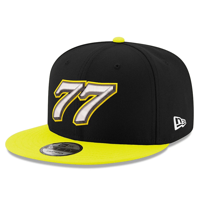 Casquette snapback Carson Hocevar 9FIFTY noire/jaune pour homme de New Era