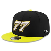 Casquette snapback Carson Hocevar 9FIFTY noire/jaune pour homme de New Era