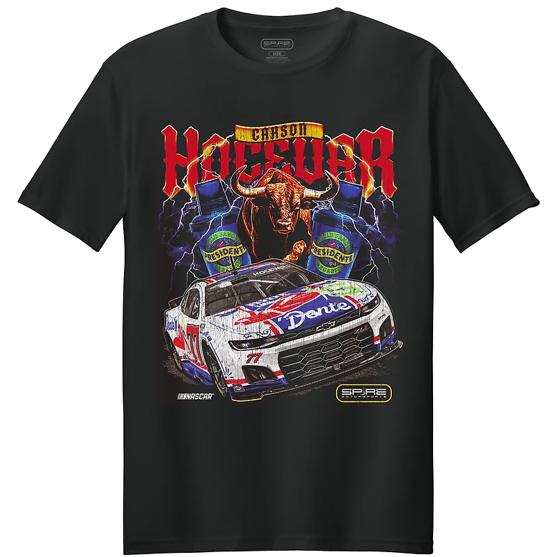 T-shirt noir pour homme E2 Apparel, Carson Hocevar, Chili's Car