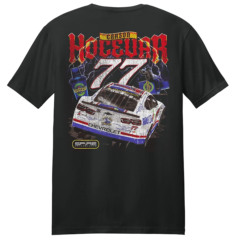 Men's Spire Motorsports Black Carson Hocevar Chili's Car T-Shirt