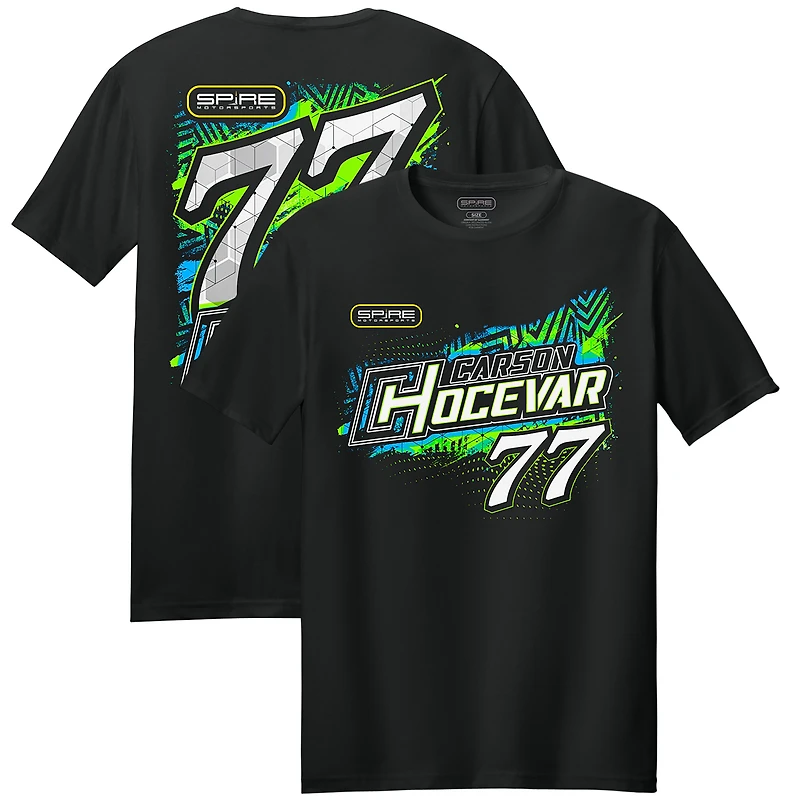 T-shirt noir pour homme Spire Motorsports Carson Hocevar