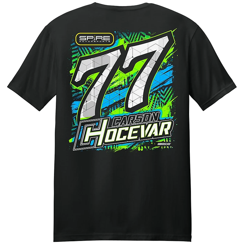 Men's Spire Motorsports  Black Carson Hocevar Lifestyle T-Shirt