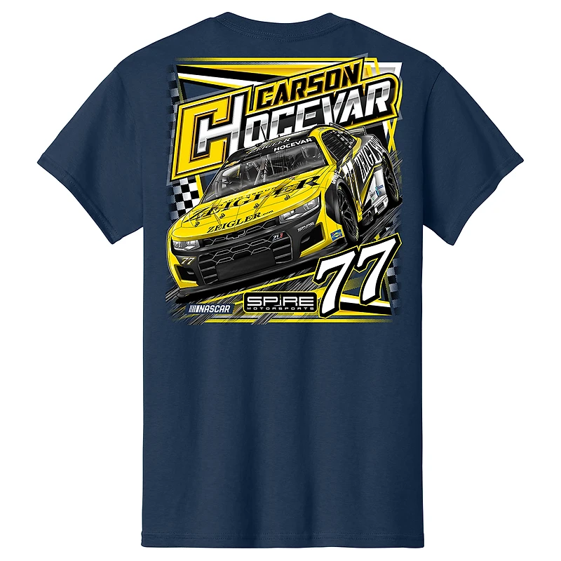 Men's Spire Motorsports Navy Carson Hocevar Zeigler Car T-Shirt