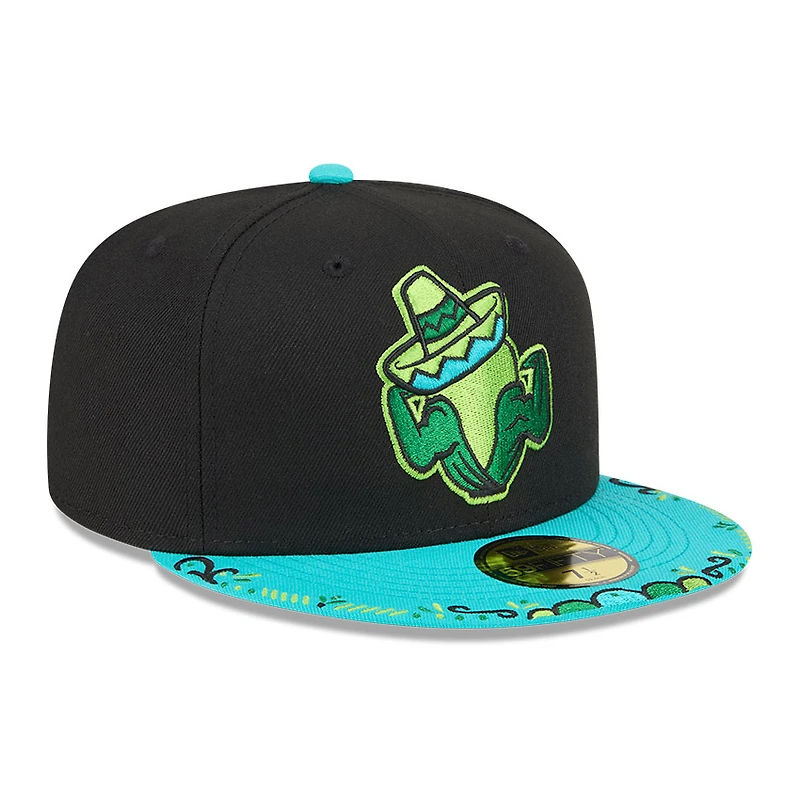 Men's New Era Black/Light Blue Cedar Rapids Kernels 2026 Copa De La Diversion 59FIFTY Fitted Hat