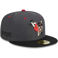 Men's New Era Gray Cedar Rapids Kernels Theme Nights Mat Grapplers  59FIFTY Fitted Hat