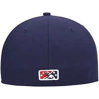 Casquette ajustée New Era 59FIFTY pour homme, bleu marine, Cedar Rapids Kernels Authentic Collection Team Alternate