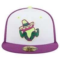 Men's New Era White Cedar Rapids Kernels Copa de la Diversión 59FIFTY Fitted Hat