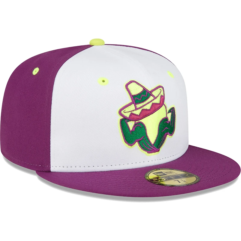 Men's New Era White Cedar Rapids Kernels Copa De La Diversion 59FIFTY Fitted Hat