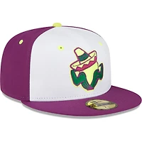 Men's New Era White Cedar Rapids Kernels Copa De La Diversion 59FIFTY Fitted Hat
