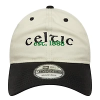 Casquette ajustable Celtic Contract 9TWENTY beige clair/noir pour homme de New Era