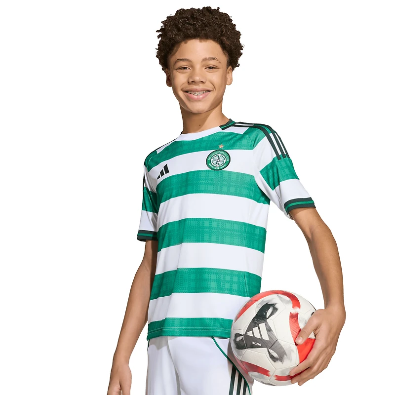 Youth adidas  White Celtic 2025/26 Replica Jersey