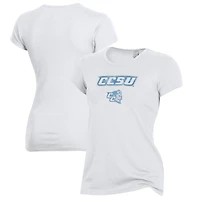 Women's Alternative Apparel White Central Connecticut State Blue Devils Keepsake T-Shirt