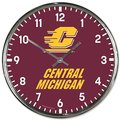 WinCraft Central Michigan Chippewas Chrome Wall Clock