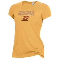 Women's Alternative Apparel Gold Central Michigan Chippewas Keepsake T-Shirt