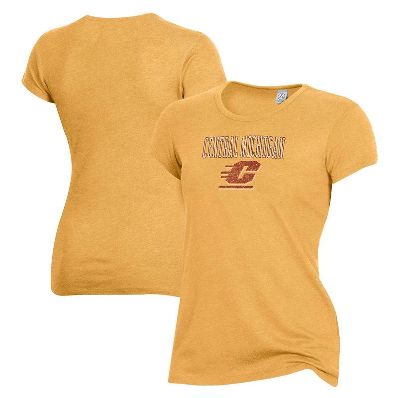 Women's Alternative Apparel Gold Central Michigan Chippewas Keepsake T-Shirt