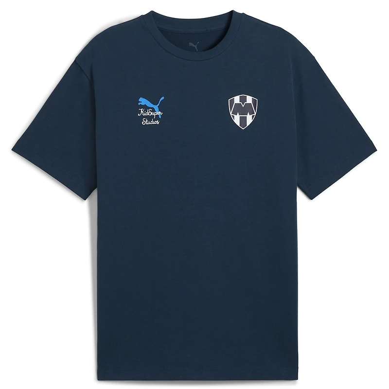 T-shirt graphique Puma x KidSuper bleu marine CF Monterrey 2025 pour homme