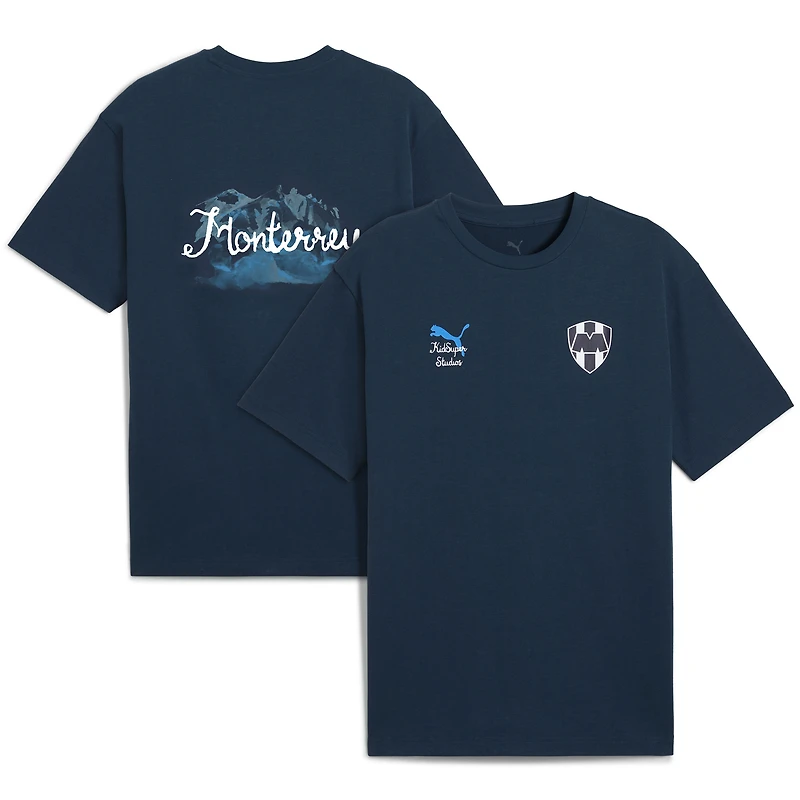 T-shirt graphique Puma x KidSuper bleu marine CF Monterrey 2025 pour homme