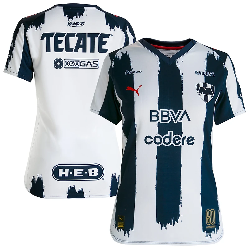 Maillot réplique Puma bleu marine CF Monterrey 2025/26 domicile 80e anniversaire pour femme