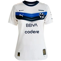 Women's Puma White CF Monterrey 2025/26 Away 80th Anniversary Replica Jersey