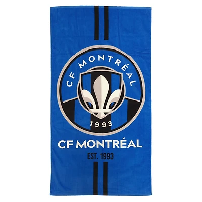 Bleu Serviette de plage CF Montréal 10" x 10"