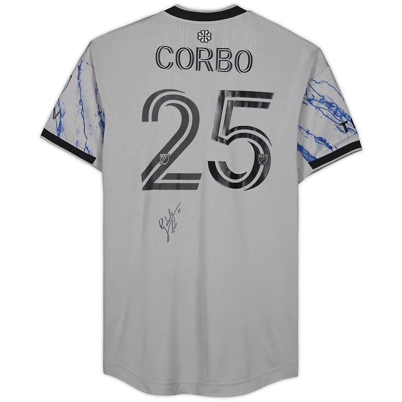 Gabriele Corbo CF Montreal Autographed Match-Used #25 Gray Jersey from the 2023 MLS Season