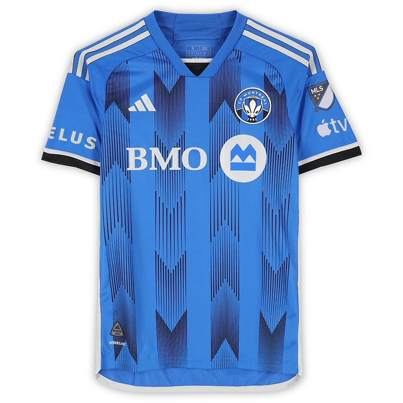 Maillot adidas bleu numéro 11 autographié par Jahkeele Marshall-Rutty du CF Montréal, saison 2024 de la MLS - Taille S