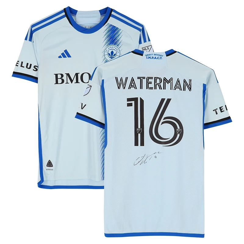 Joel Waterman CF Montreal Autographed Match-Used #16 Light Blue adidas Jersey from the 2024 MLS Season - Size M