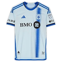 Maillot adidas bleu clair dédicacé par Joel Waterman du CF Montréal, numéro 16, utilisé lors de la saison 2024 de la MLS - Taille M