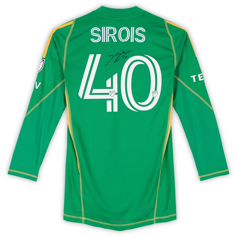Jonathan Sirois CF Montreal Autographed Match-Used #40 Green adidas Jersey from the 2024 MLS Season - Size M