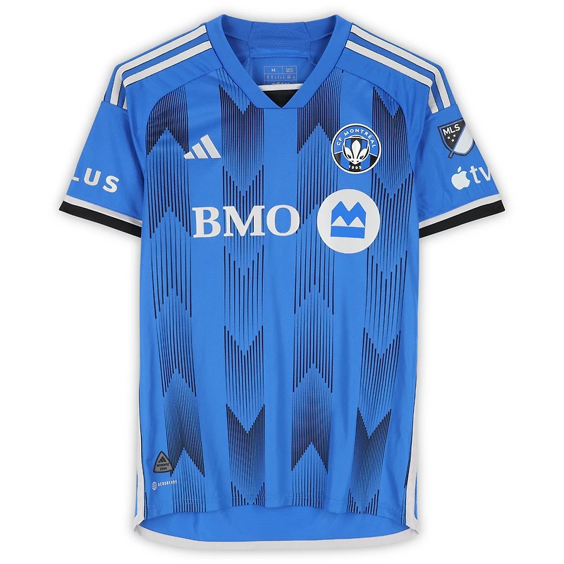 Maillot adidas bleu numéro 21 autographié par Lassi Lappalainen du CF Montréal pour la saison 2024 de la MLS - Taille M