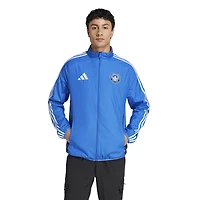 Veste réversible à glissière complète Anthem raglan bleu CF Montréal 2025 pour homme adidas