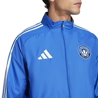 Veste réversible à glissière complète Anthem raglan bleu CF Montréal 2025 pour homme adidas