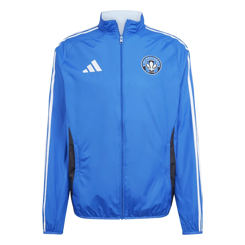 Veste réversible à glissière complète Anthem raglan bleu CF Montréal 2025 pour homme adidas