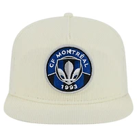 Casquette de golf à pression CF Montreal 2025 Kickoff de New Era pour homme, couleur crème
