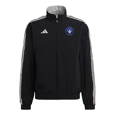 Veste réversible zippée intégrale adidas CF Montreal Anthem noire pour homme