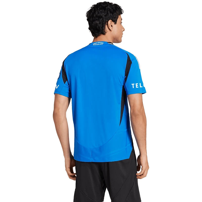 Maillot authentique adidas CF Montréal 2025 pour homme, bleu, avec patch original.