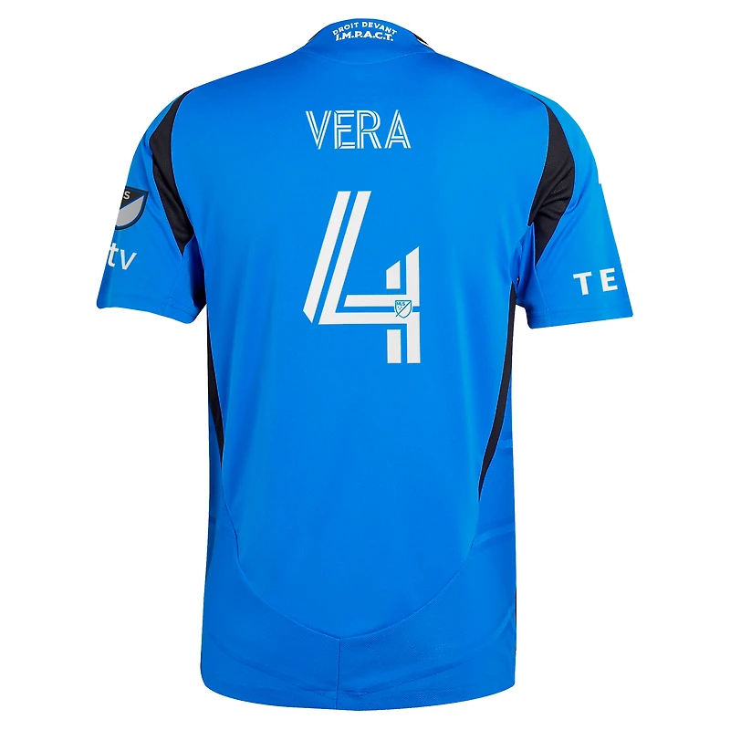 Maillot authentique adidas Brayan Vera Blue CF Montréal 2025 Original On-Field pour homme