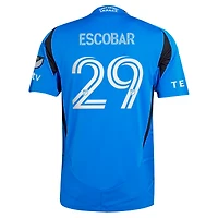 Men's adidas Franco Escobar Blue CF Montréal 2025 Original On-Field Authentic Jersey